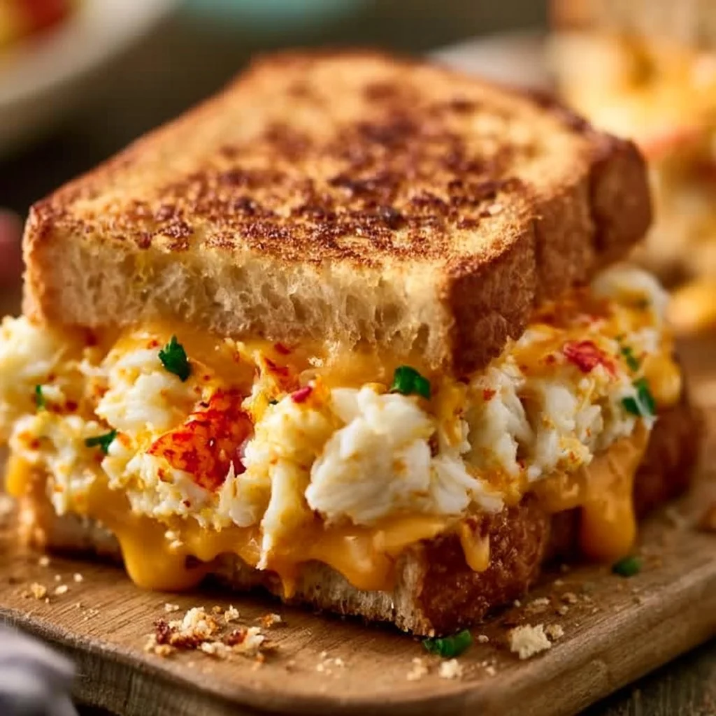 Golden Crab Melt Sandwich with Old Bay Seasoning