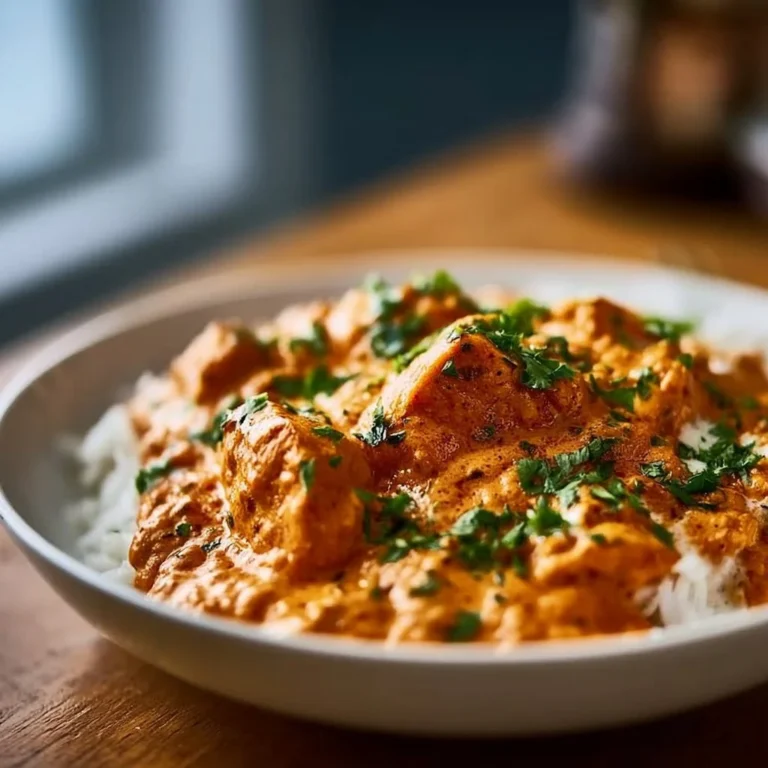 Delicious plate of Gordon Ramsay's Chicken Tikka Masala with aromatic spices.