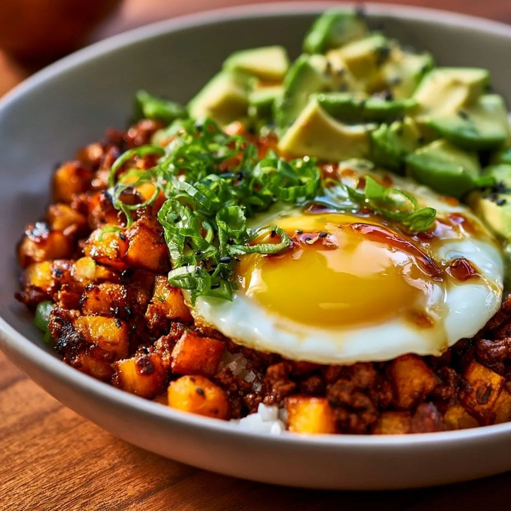 Ground Beef Hot Honey Bowl