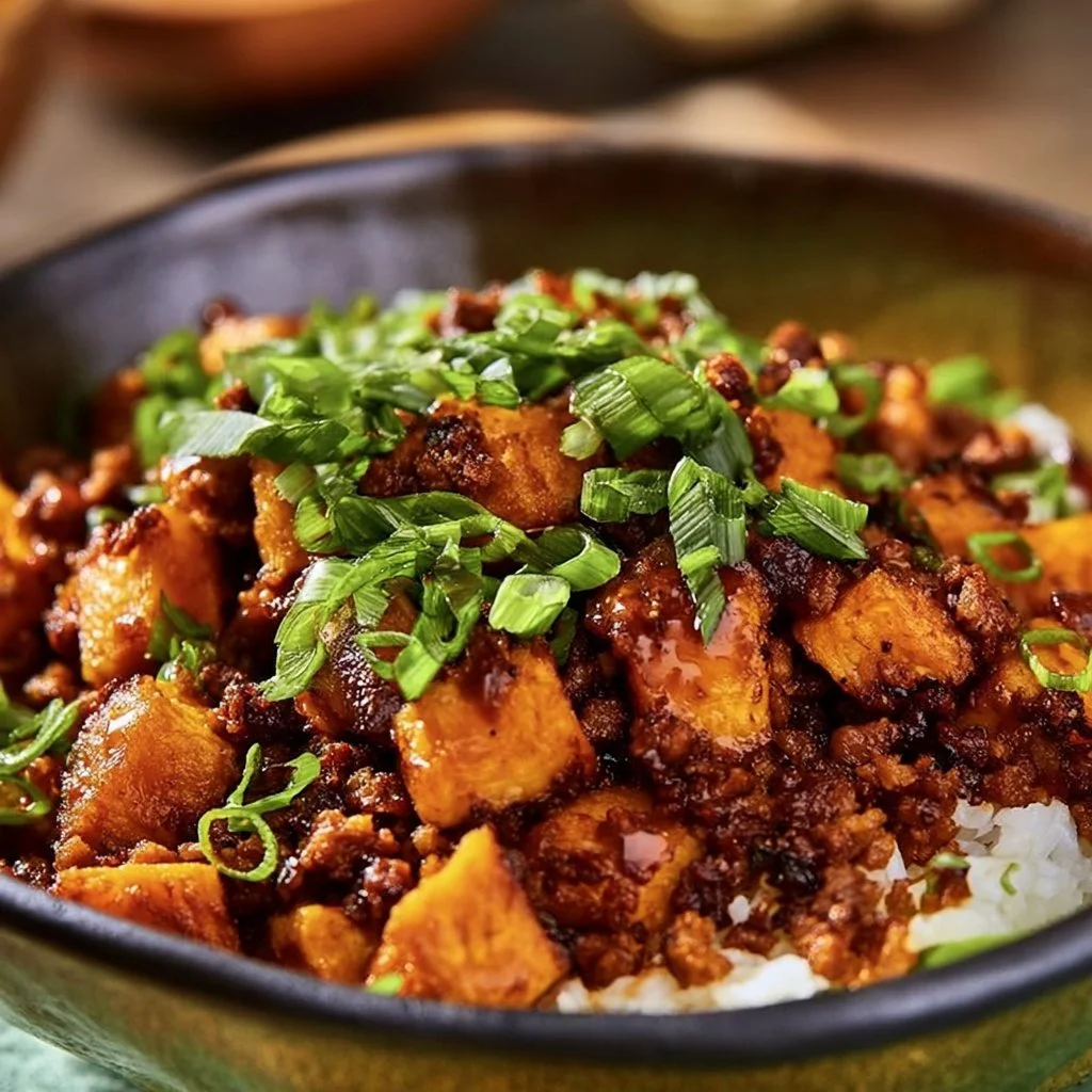 Ground Beef Hot Honey Bowl