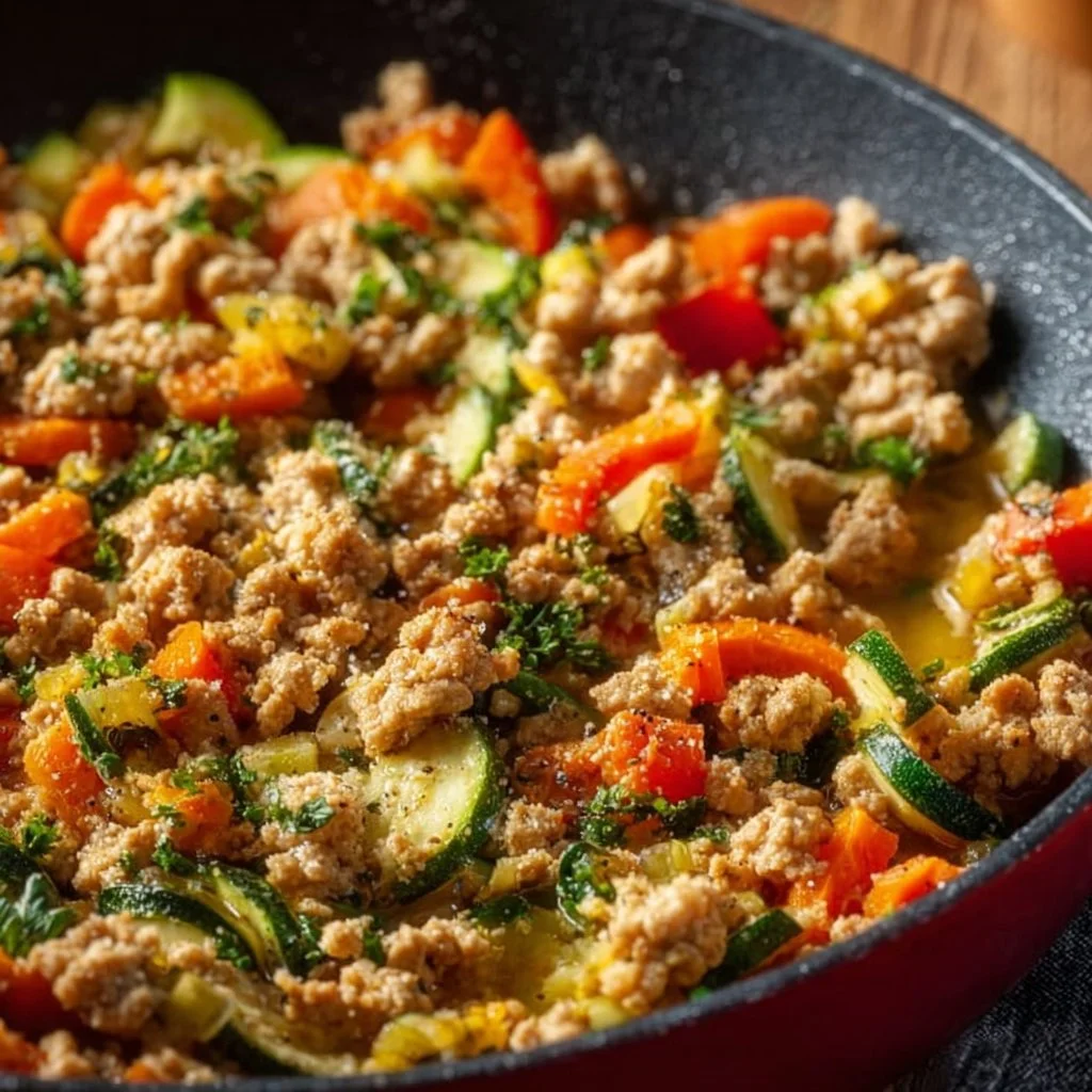 Healthy Ground Turkey Skillet with Veggies