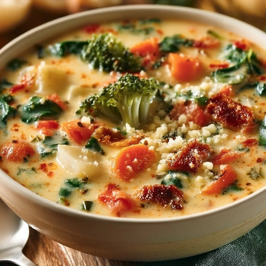Hearty Creamy Tuscan Vegetable Soup