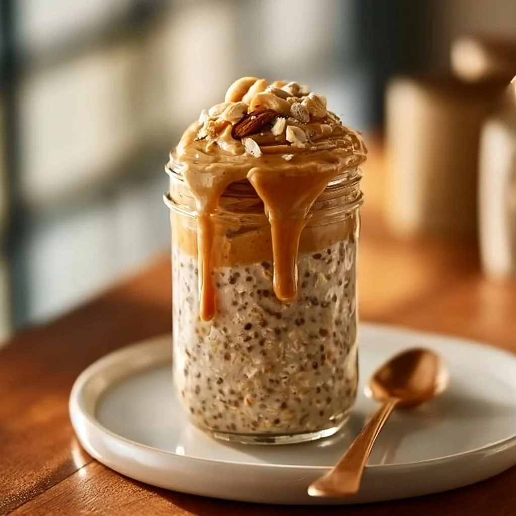 High-Protein Peanut Butter Overnight Oats