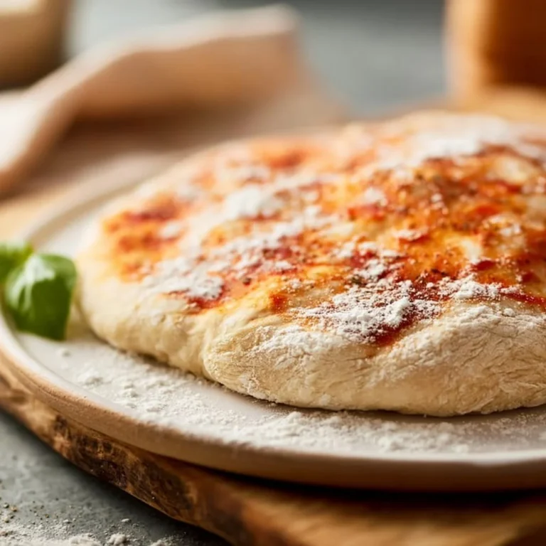 A bowl of homemade pizza dough ready for pizza making.