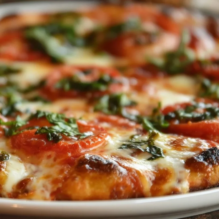 Delicious Italian pizza topped with fresh ingredients and herbs