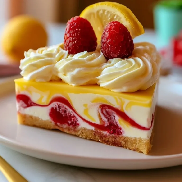 Lemon Raspberry Delight dessert with vibrant colors and fresh ingredients