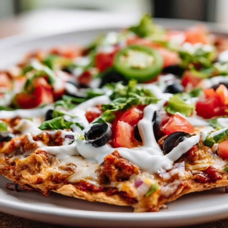 Delicious Mexican Pizza with toppings and vibrant colors