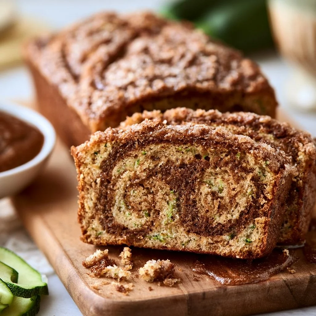 Moist Cinnamon Swirl Zucchini Bread
