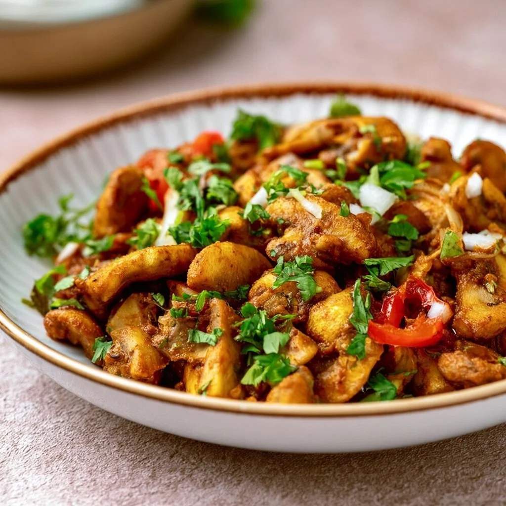 Mushroom Bhaji (Indian Mushroom Curry)