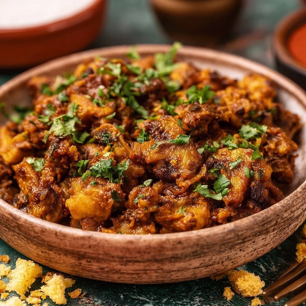 Mushroom Bhaji (Indian Mushroom Curry)