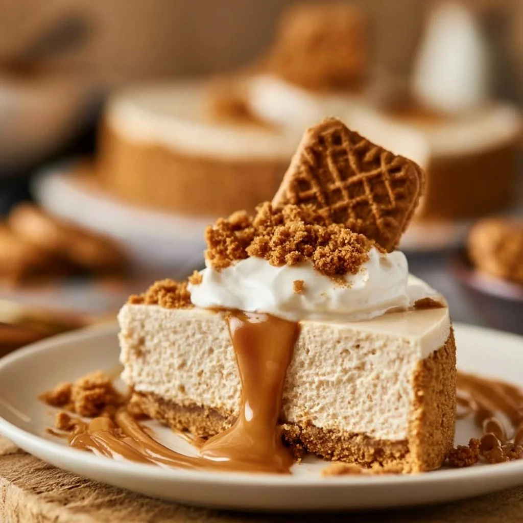 No-Bake Biscoff Cheesecake