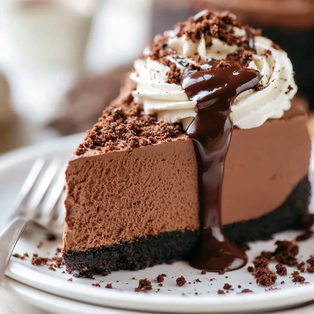 No Bake Chocolate Cheesecake