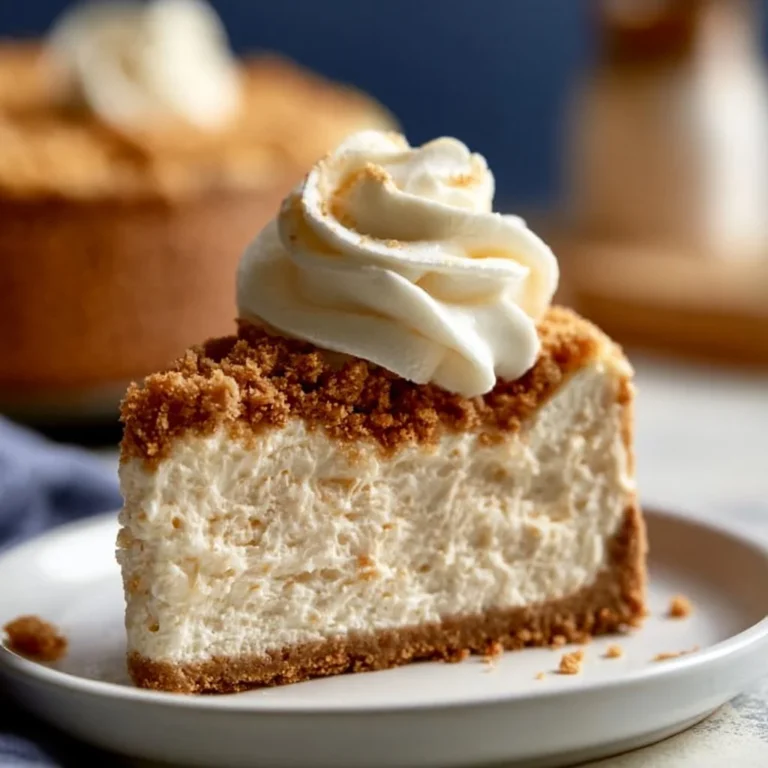 Delicious Oatmeal Creme Pie Cheesecake topped with cream and oats