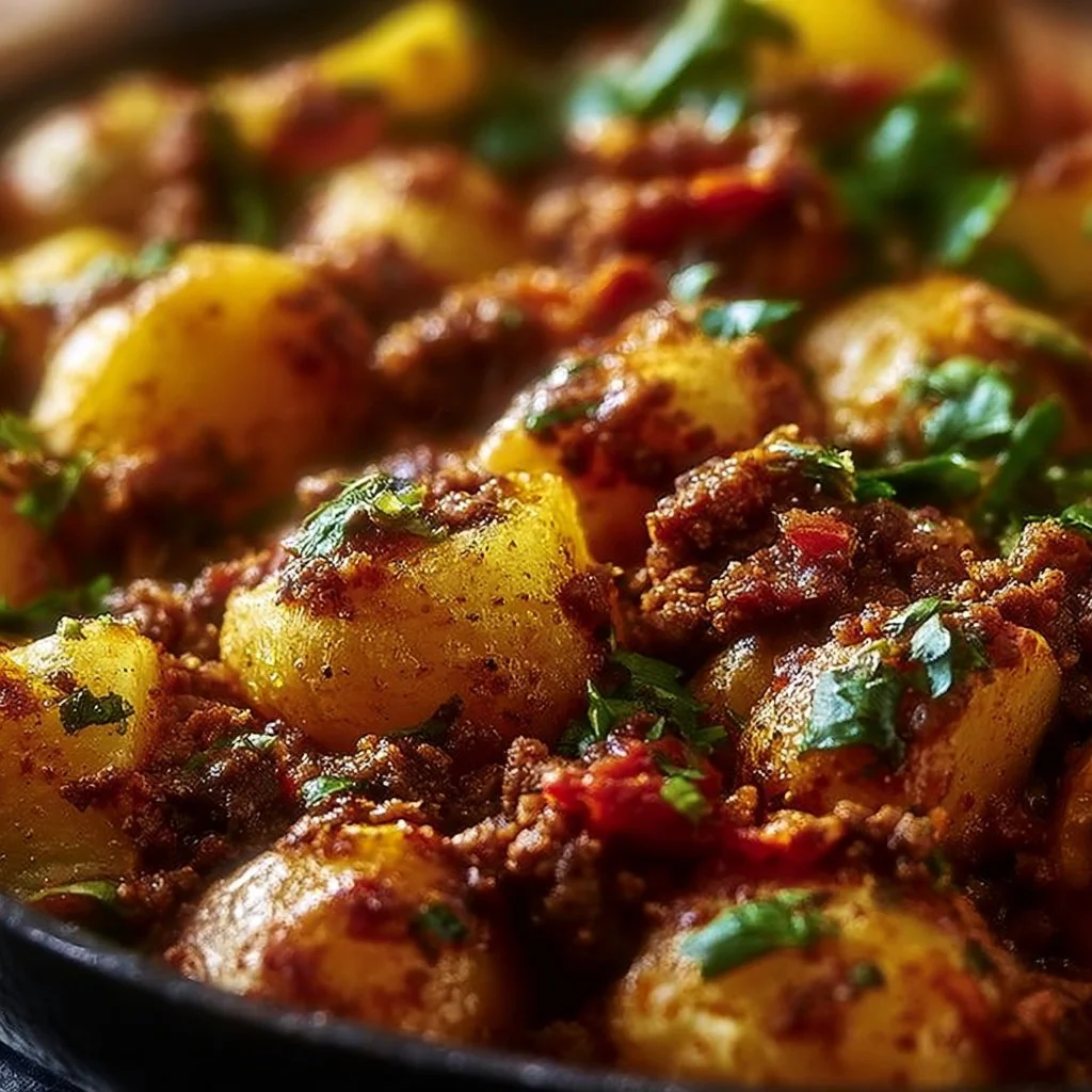 One-Pan Ground Beef and Potatoes