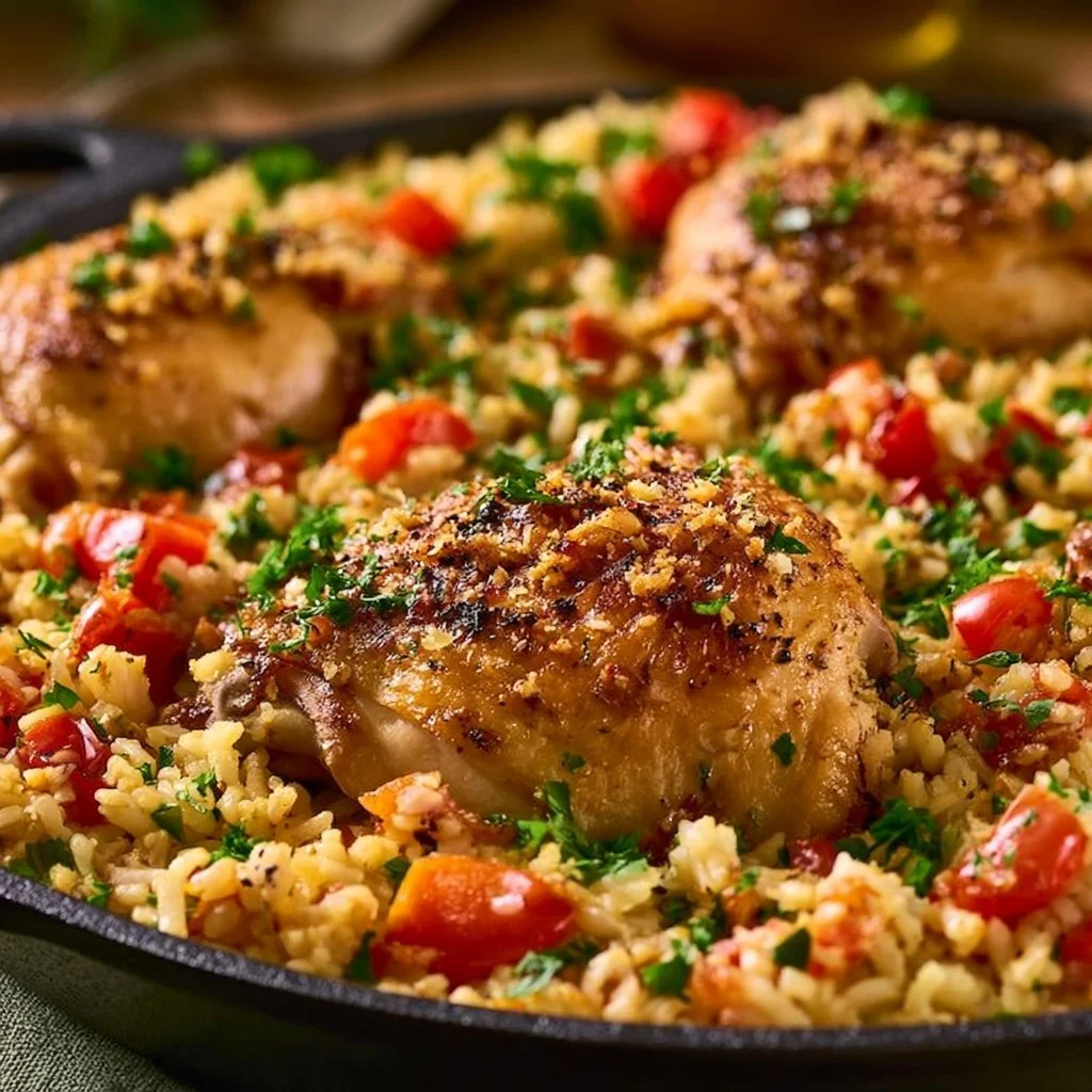 One-Pan Mediterranean Chicken and Rice