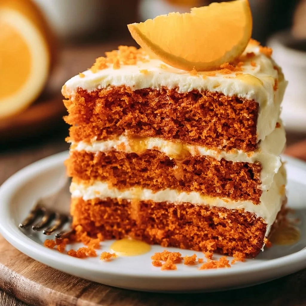 Orange Velvet Cake with Orange Cream Cheese Frosting