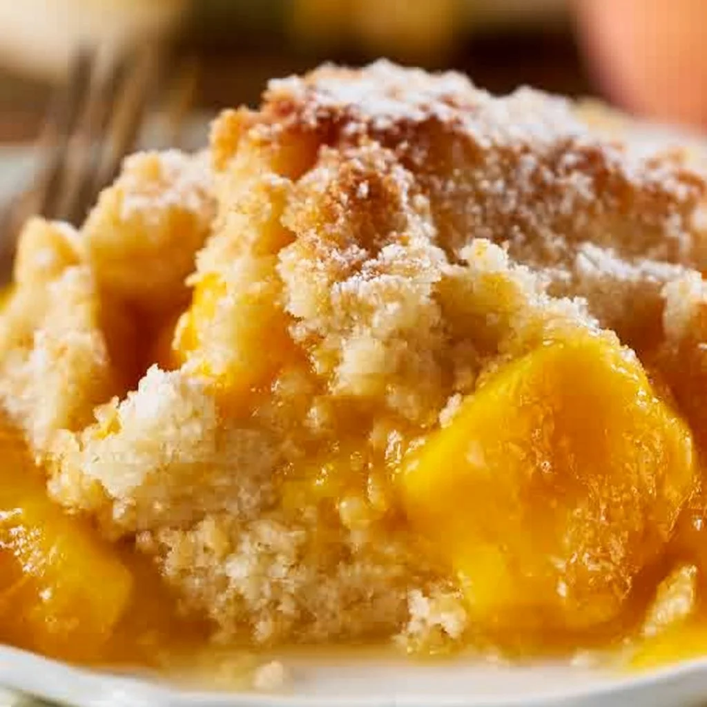Peach Cobbler with Cake Mix