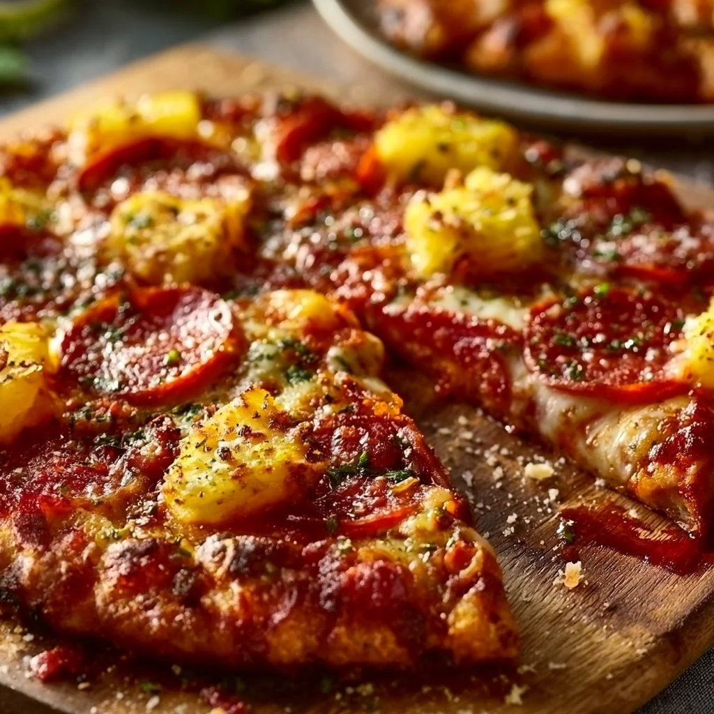 Pepperoni Pineapple Pizza