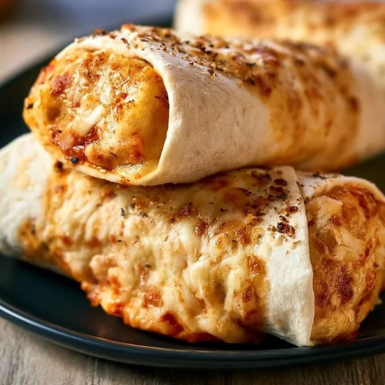 Delicious Pizza Burritos filled with cheese, pepperoni, and spices