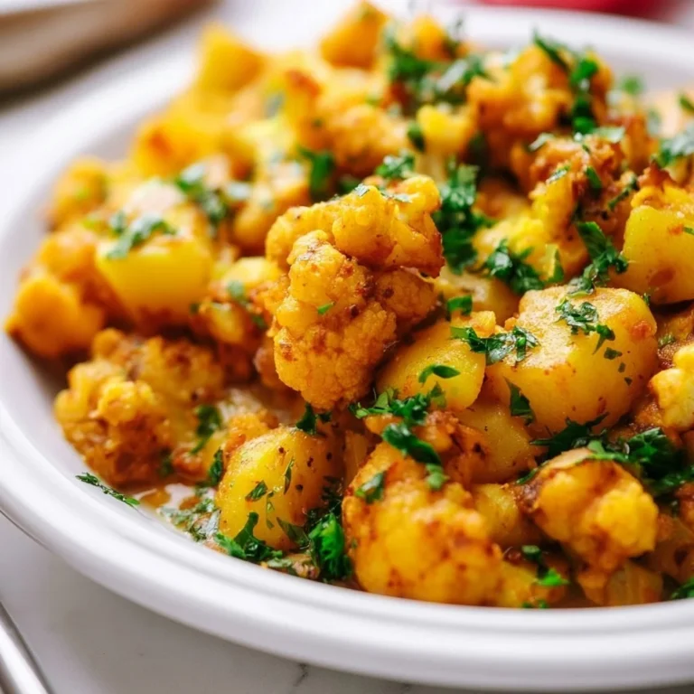 A dish of creamy potato cauliflower topped with herbs, a healthy vegetarian option.