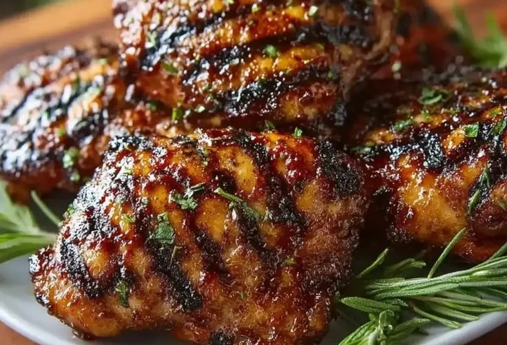 Savory Brown Sugar Balsamic Grilled Chicken Thighs