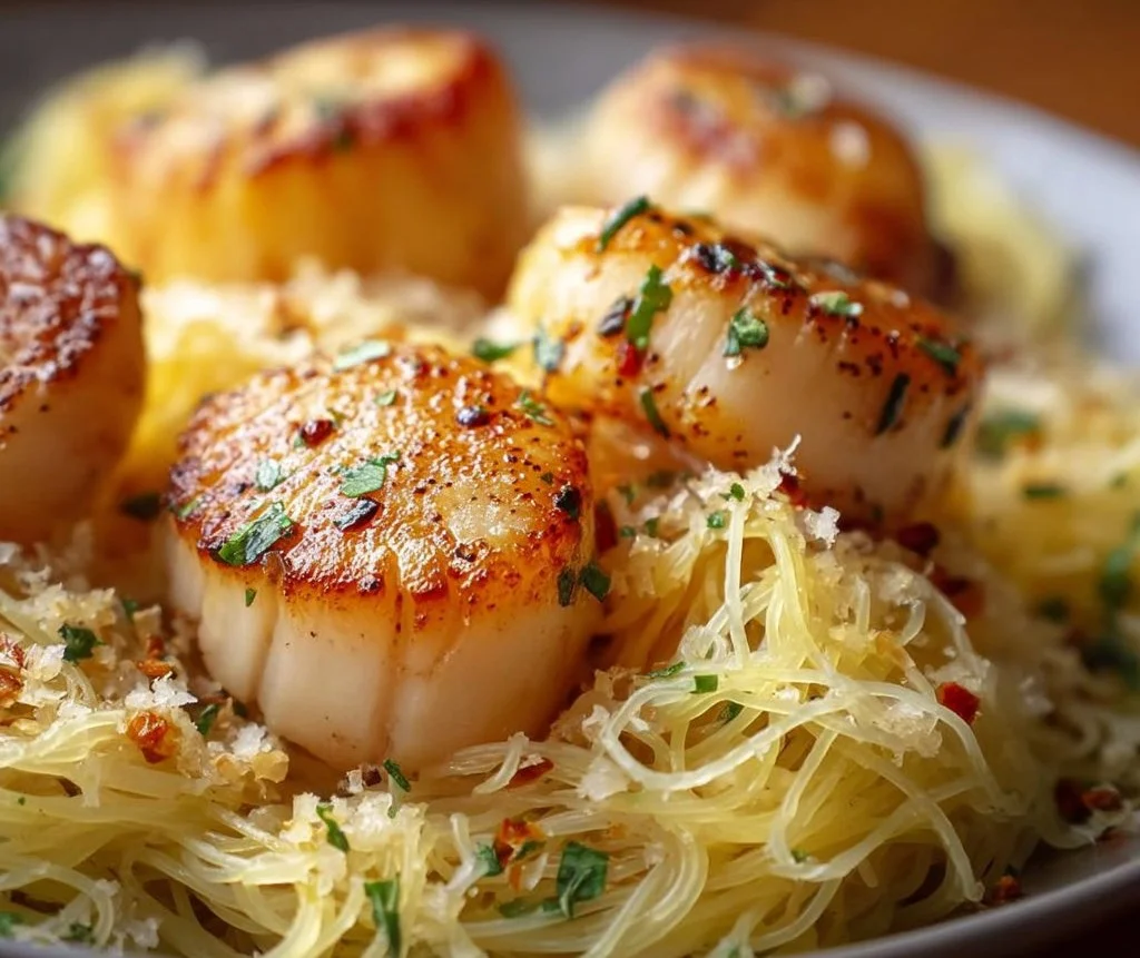 Sea Scallops with Angel Hair Pasta