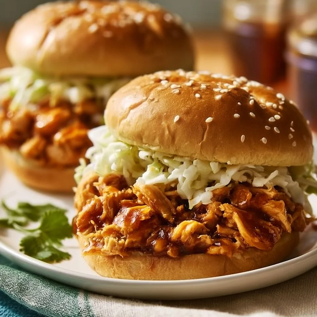 Slow Cooker Hot Honey Chicken Sandwiches