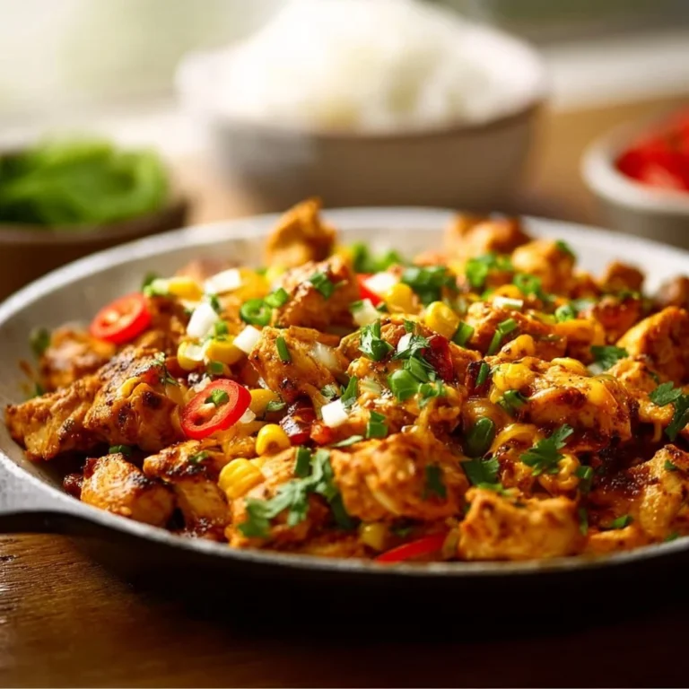 Spicy Southwest Chicken Skillet dish featuring vibrant colors and fresh ingredients