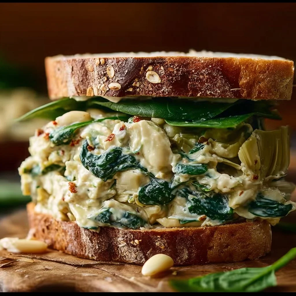 Spinach Artichoke White Bean Sandwich