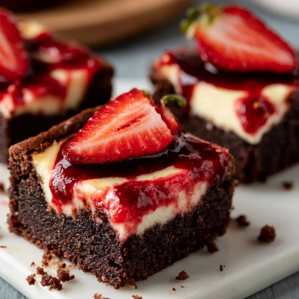 Strawberry Cheesecake Brownies
