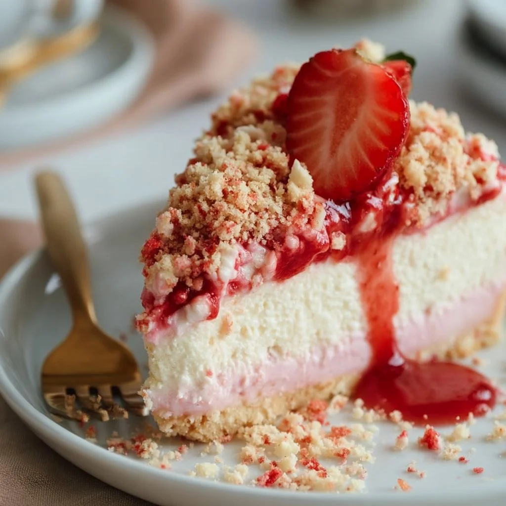 Strawberry Crunch Cheesecake
