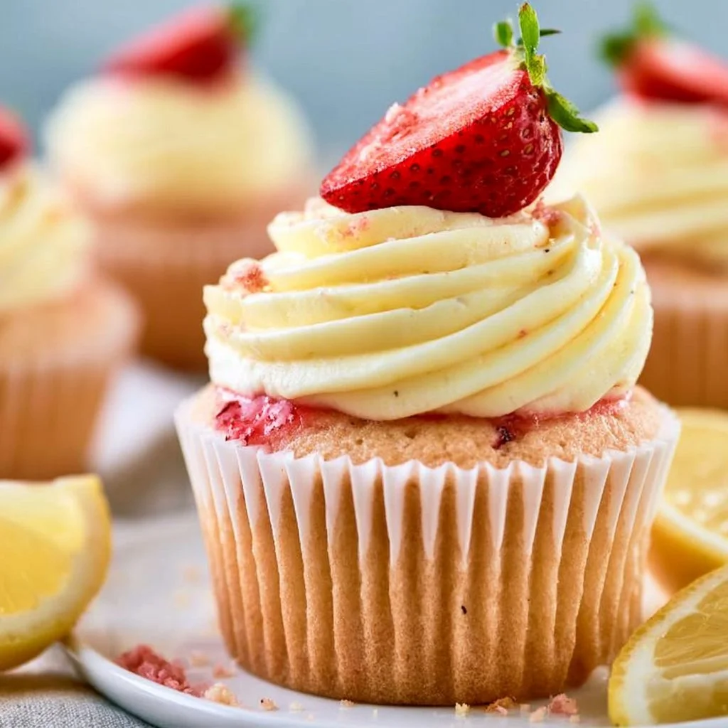 Strawberry Lemonade Cupcakes