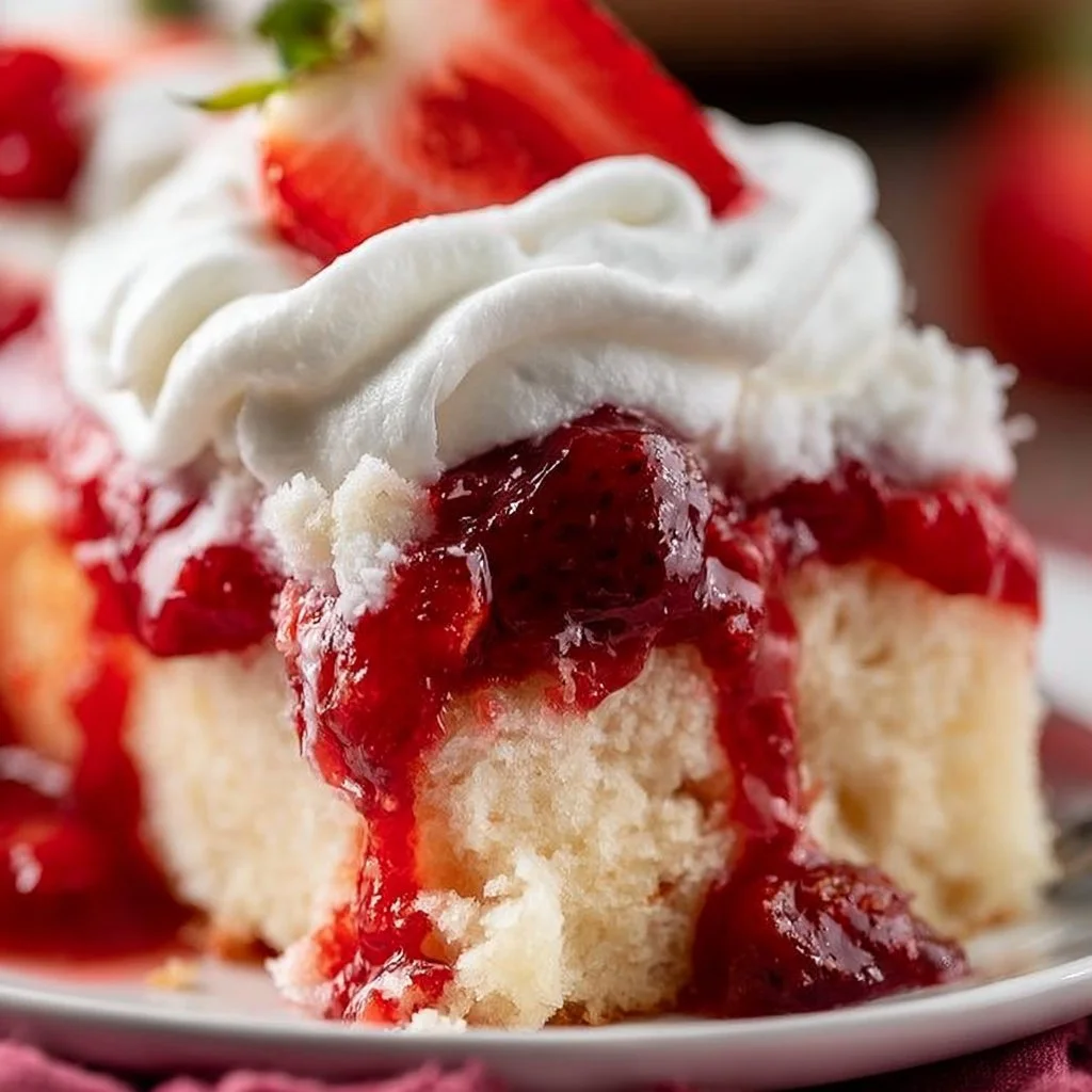 Strawberry Shortcake Poke Cake