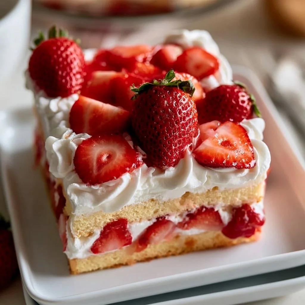 Strawberry Shortcake Sheet Cake