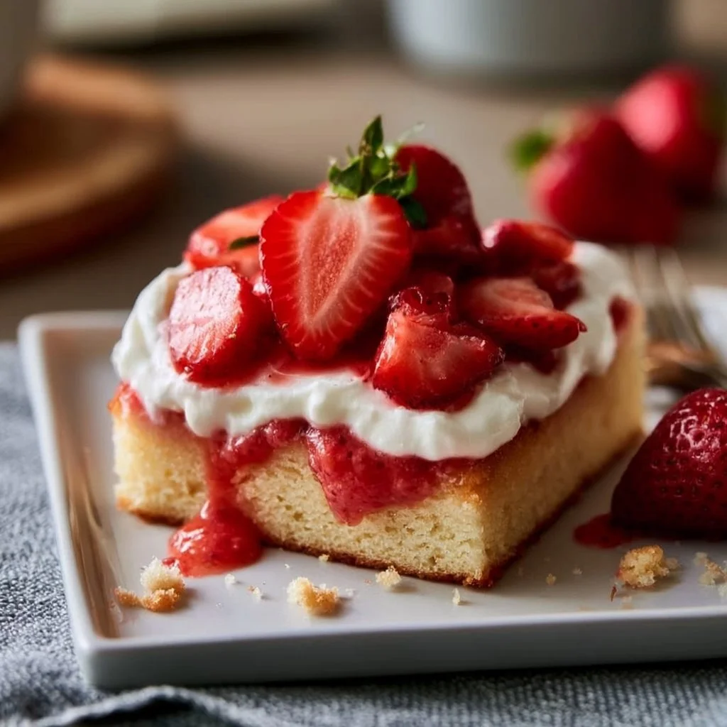 Strawberry Shortcake Sheet Cake