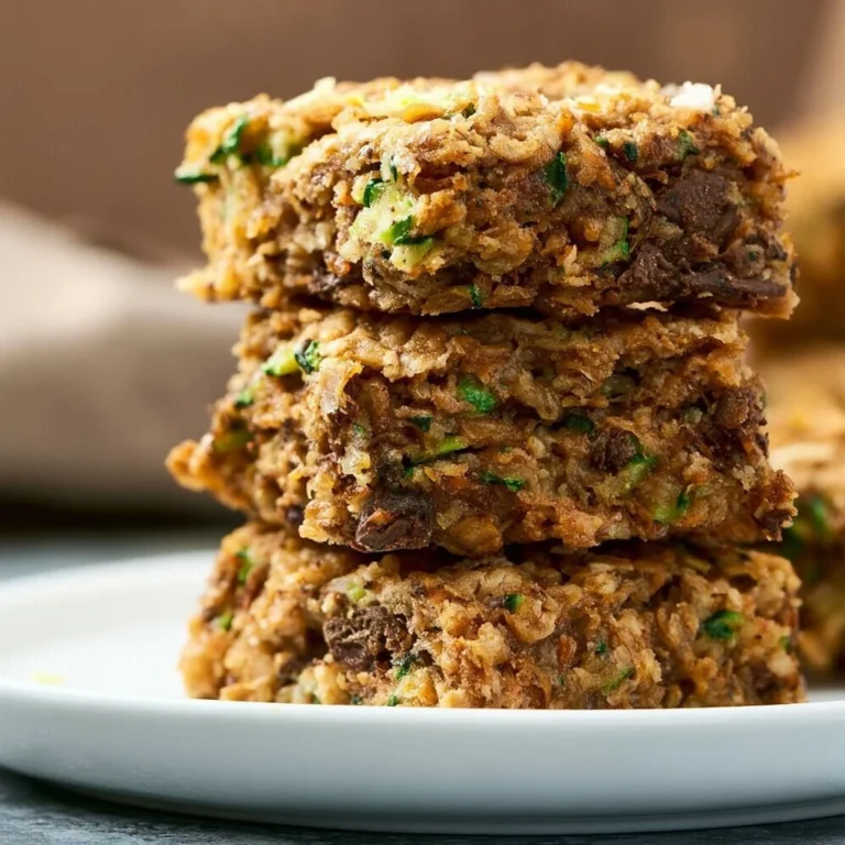 Delicious vegan gluten-free zucchini bars displayed on a wooden plate