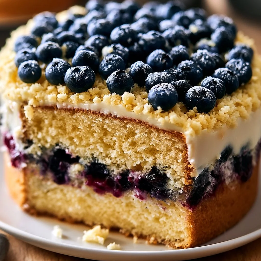 White Chocolate Blueberry Cake