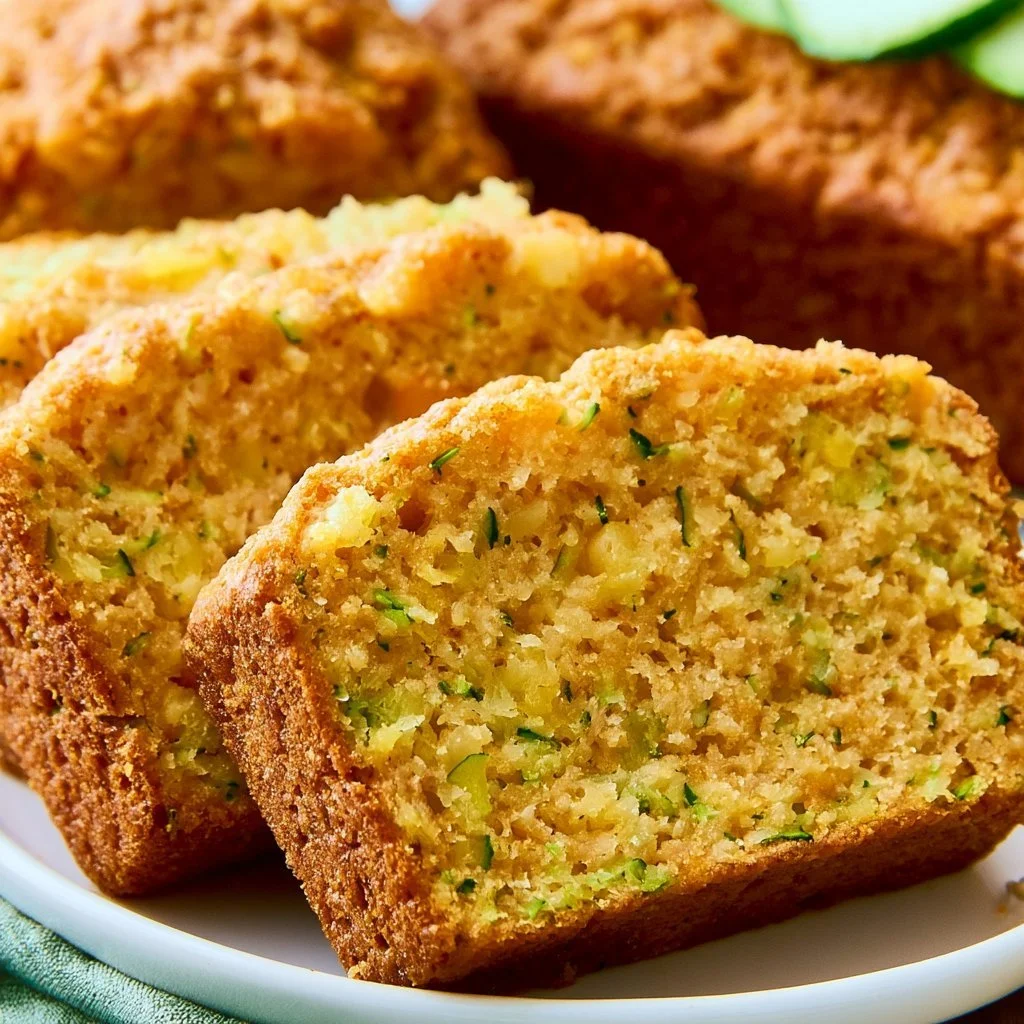 Zucchini Pineapple Bread Recipe: Delicious Twist for Food Lovers | Southern Zucchini Bread with Pineapple, Pineapple Zucchini Bread Slices, Tropical Zucchini Bread Recipe
