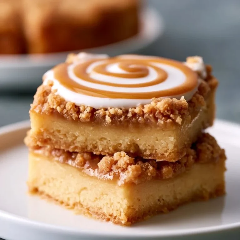 Delicious homemade Apple Pie Bars topped with a golden crust and apple filling.