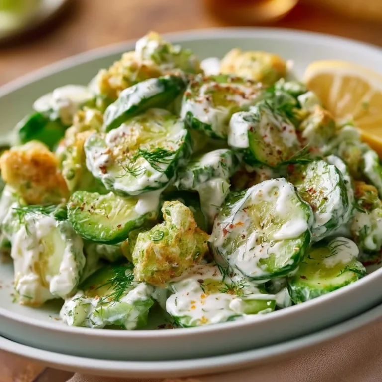 Cucumber Ranch Crack Salad with fresh cucumbers and ranch dressing