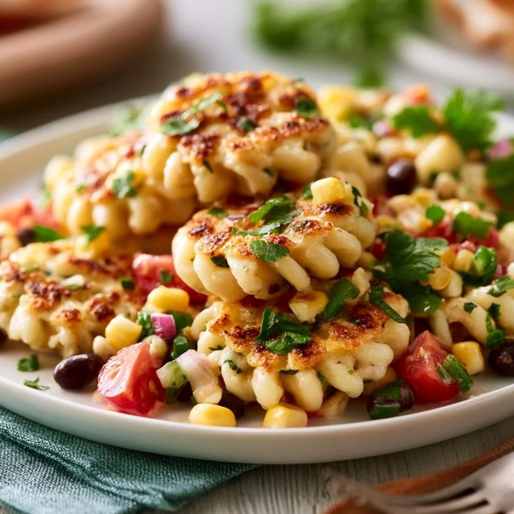 Fresh Cowboy Caviar Pasta Salad with colorful ingredients