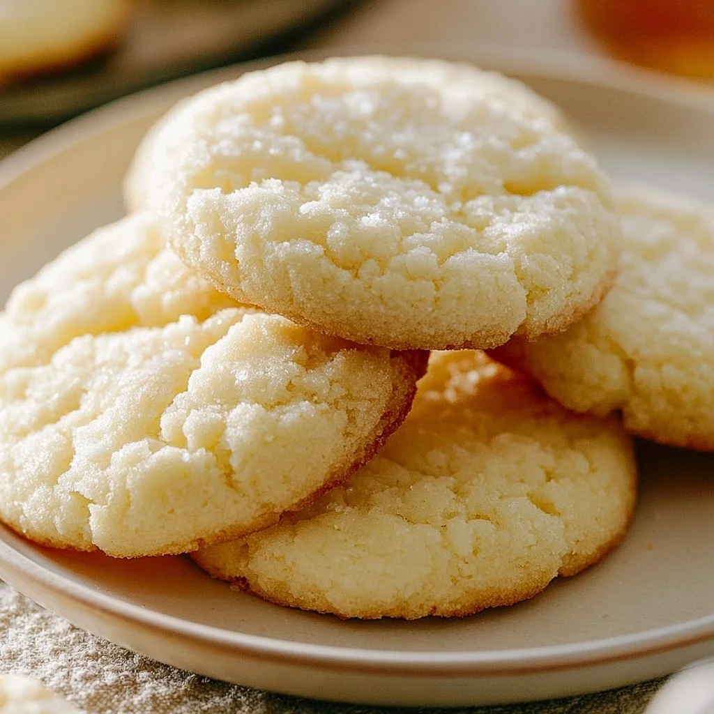 Delicious Kentucky Butter Cake Cookies topped with a buttery glaze on a plate.