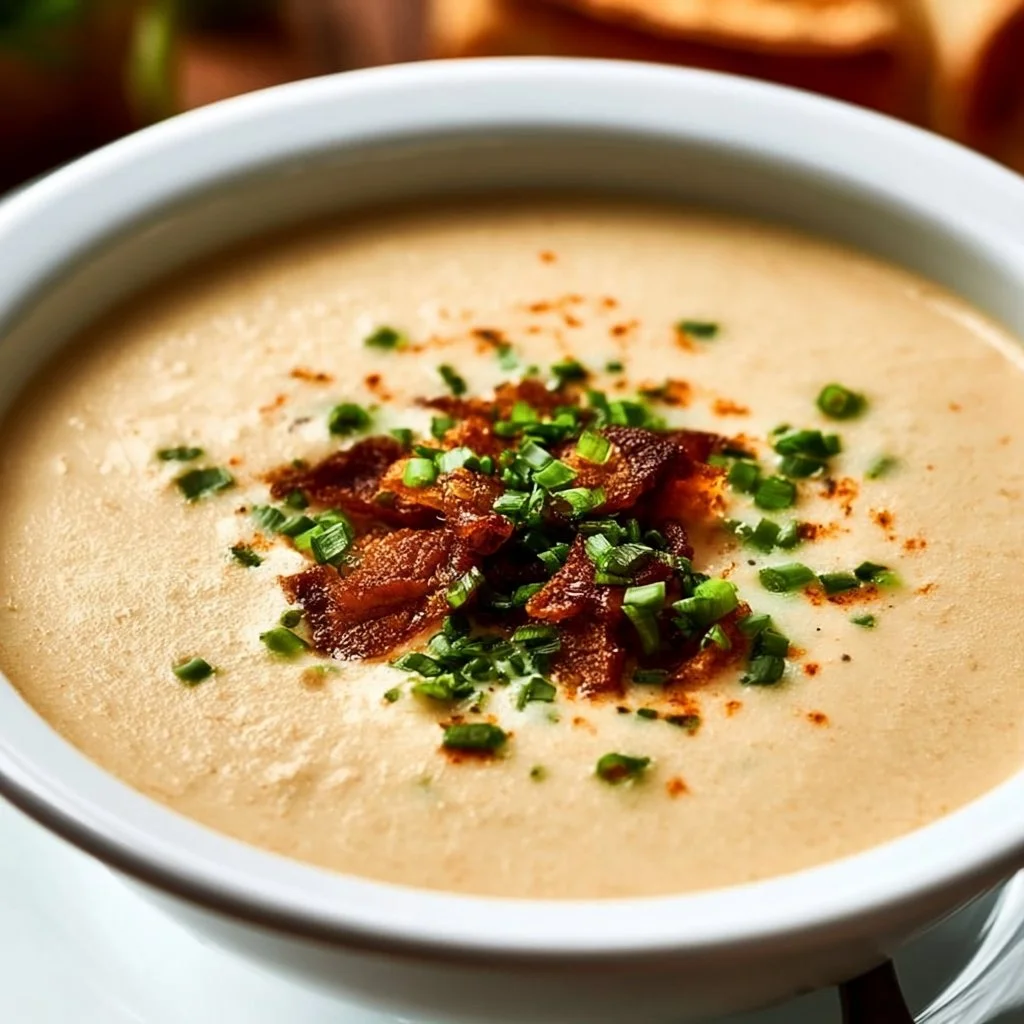 High-Protein Cream of Protein Soup in a bowl, rich and nutritious meal option.