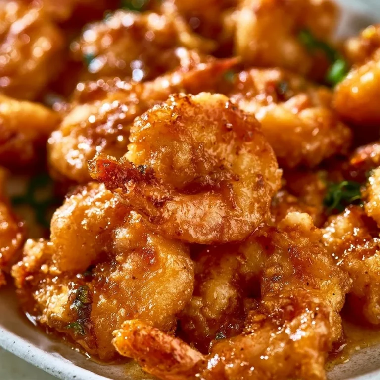 Hot honey fried shrimp, crispy and flavorful seafood dish