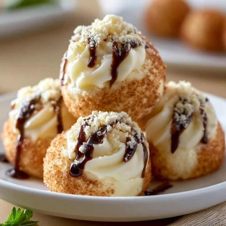Delicious Italian Cream Bomb Cheesecake Bites on a plate