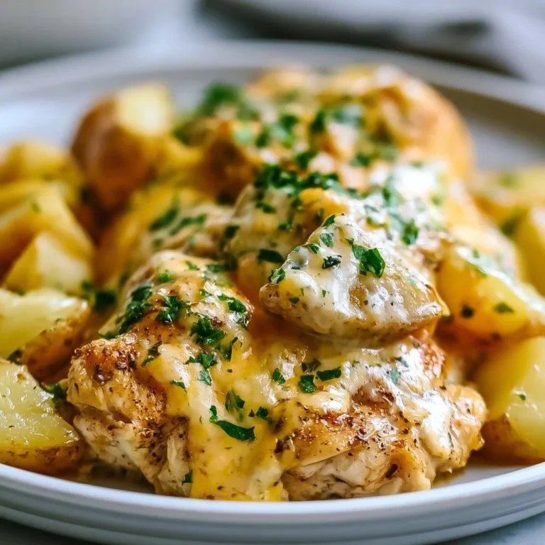 Slow Cooker Cheesy Ranch Chicken with Potatoes in a bowl