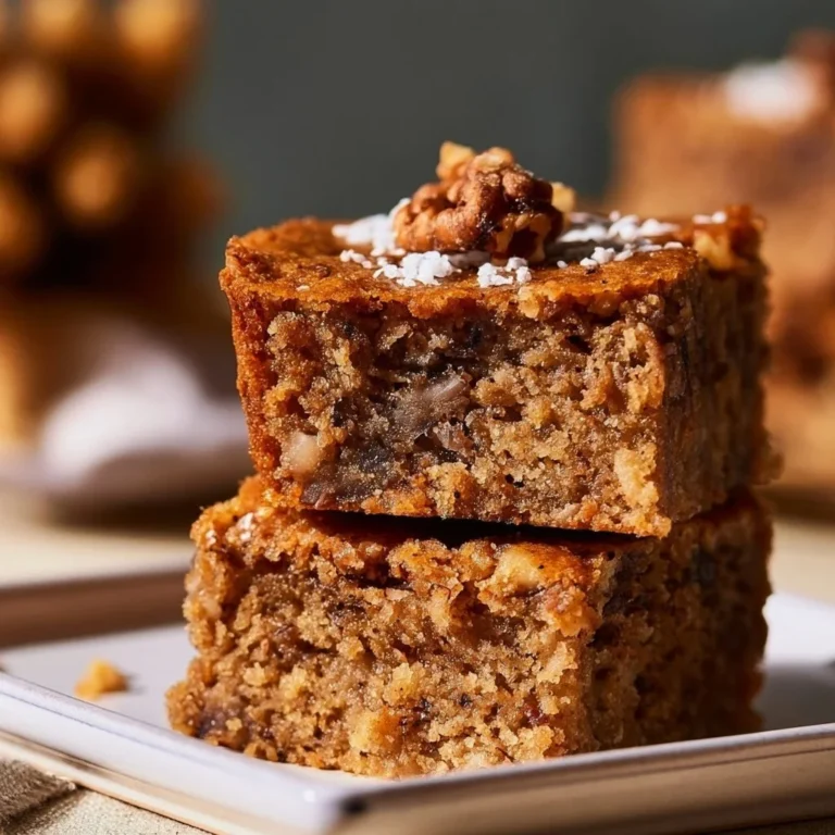 Healthy banana bread blondies baked to perfection with bananas and wholesome ingredients